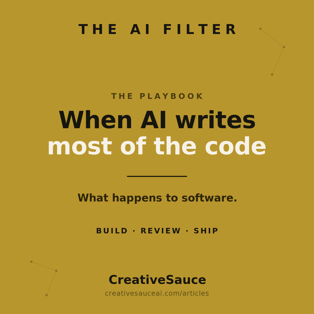 What happens to software development when AI writes most of the code?
