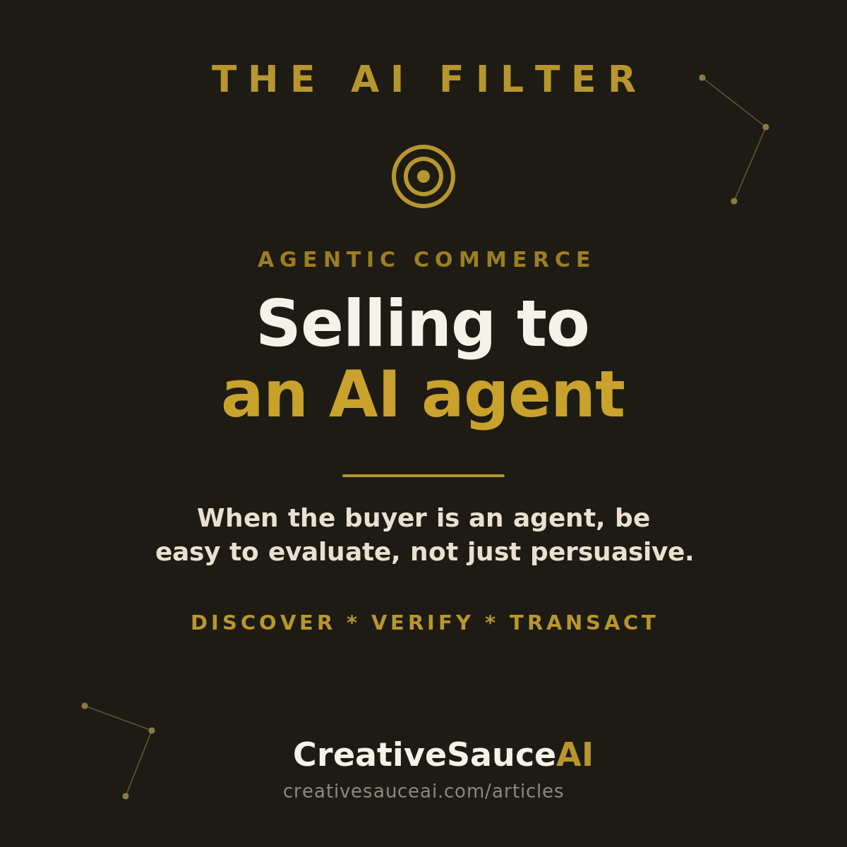 How do you sell to an AI agent?