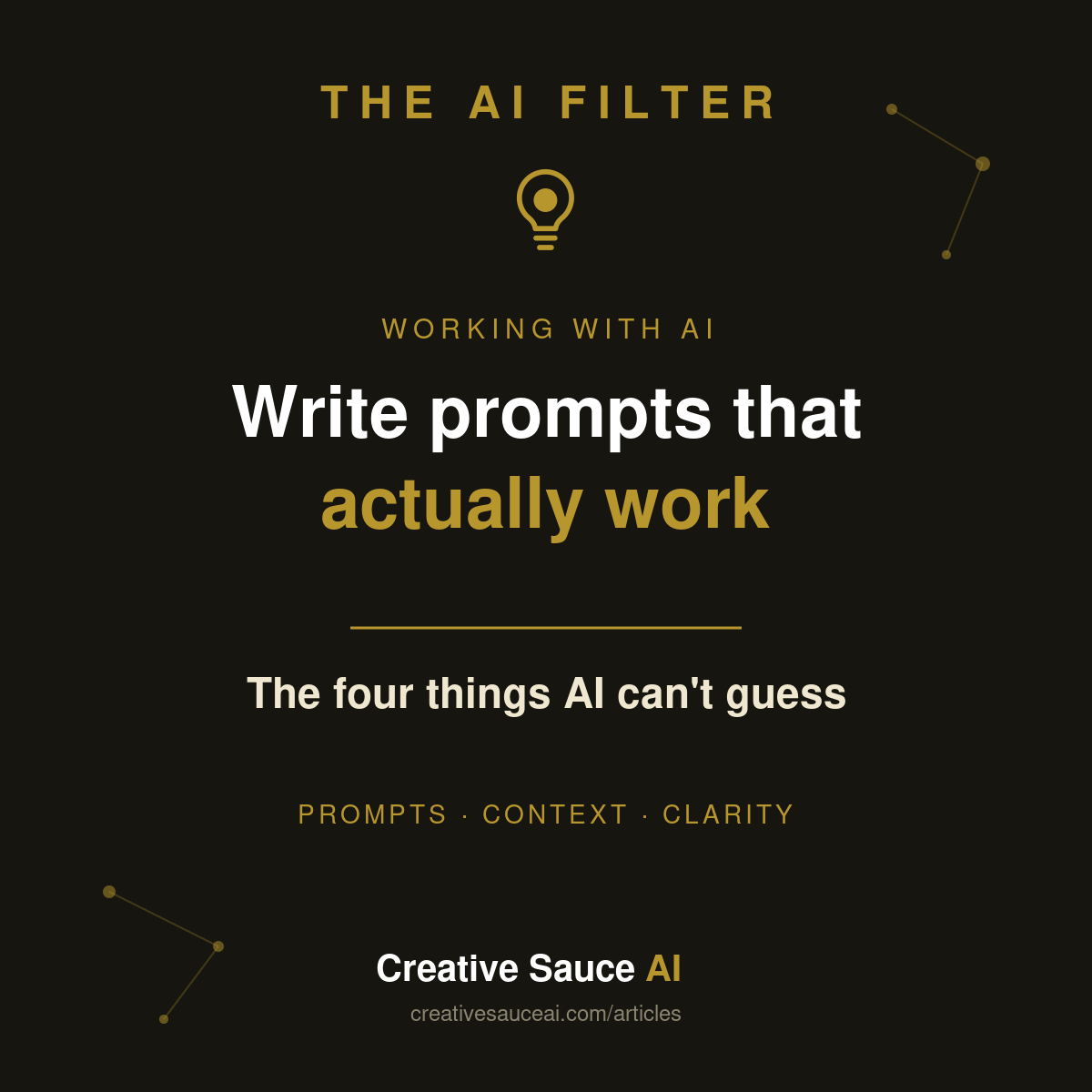 How to write an AI prompt that gets what you actually want