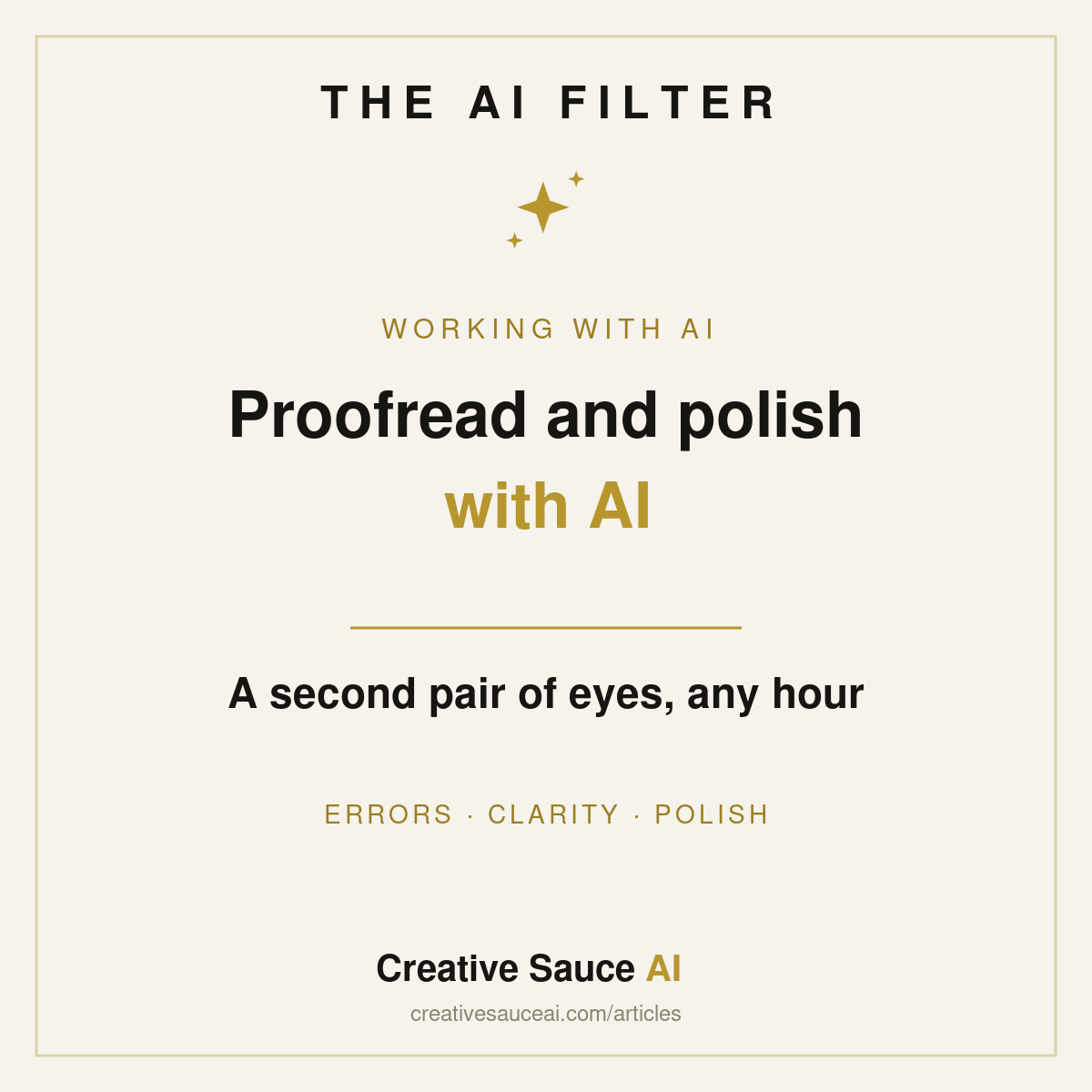 How to use AI to proofread and polish your writing