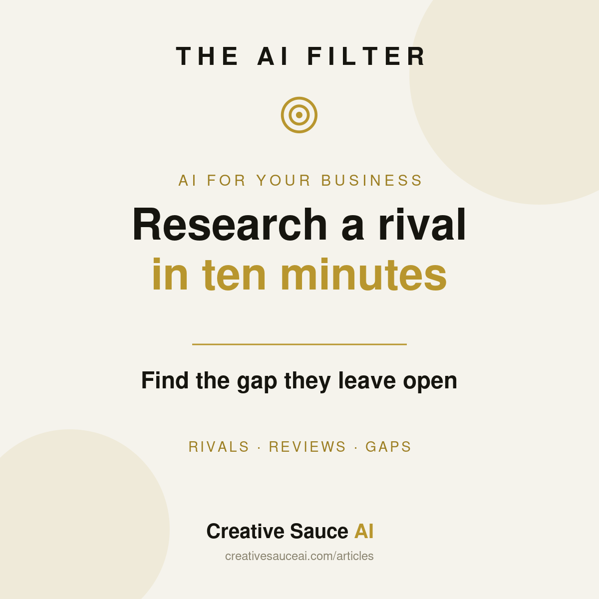 How to research a competitor in 10 minutes with AI