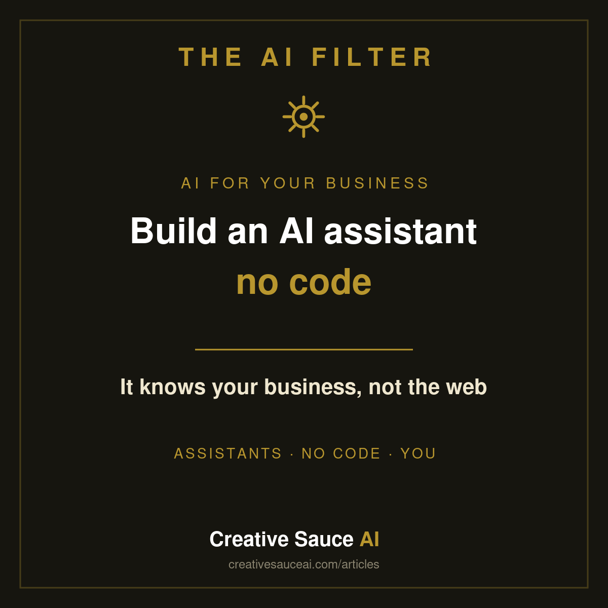 How to build a simple AI assistant for your business, no code