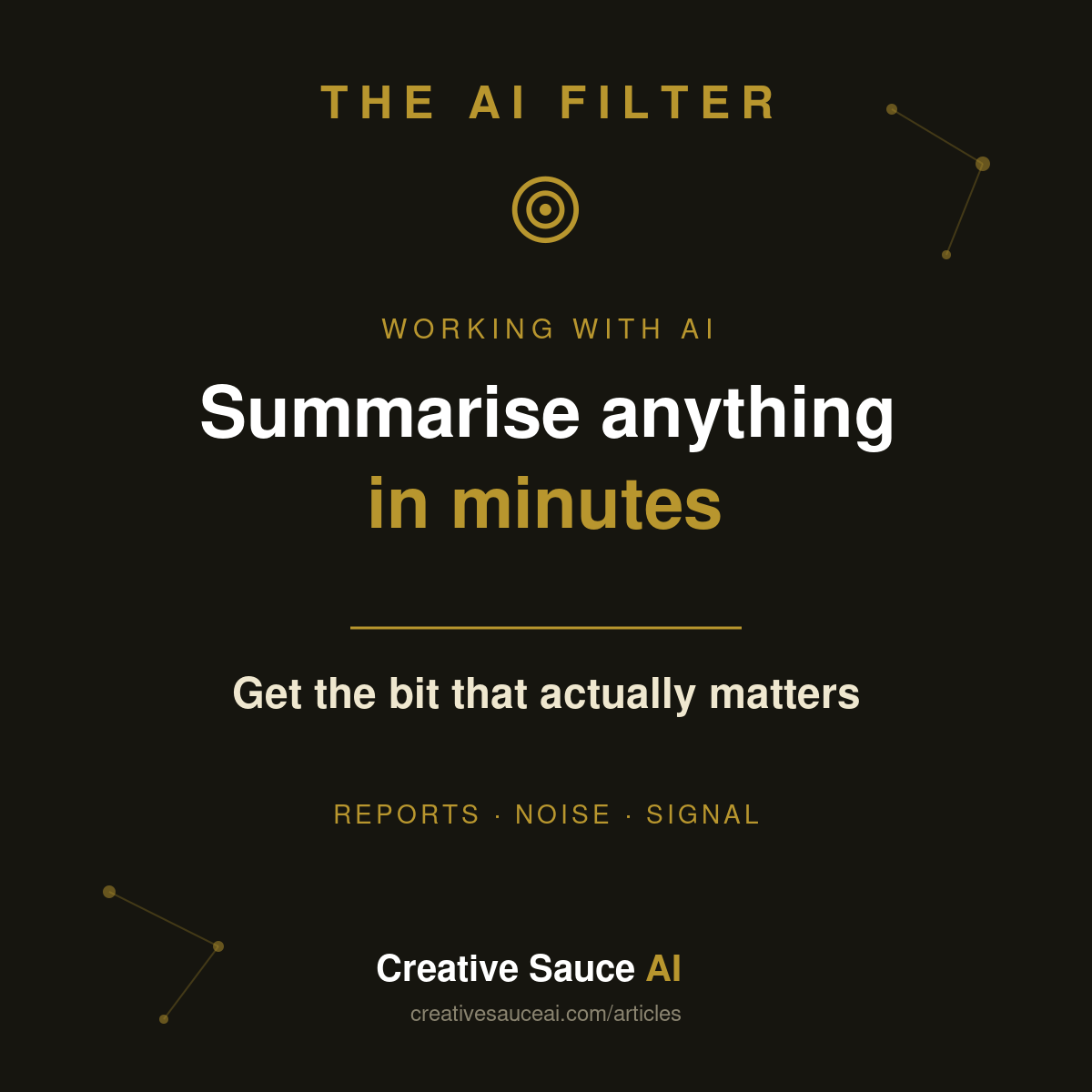 How to summarise a long document or report with AI, properly