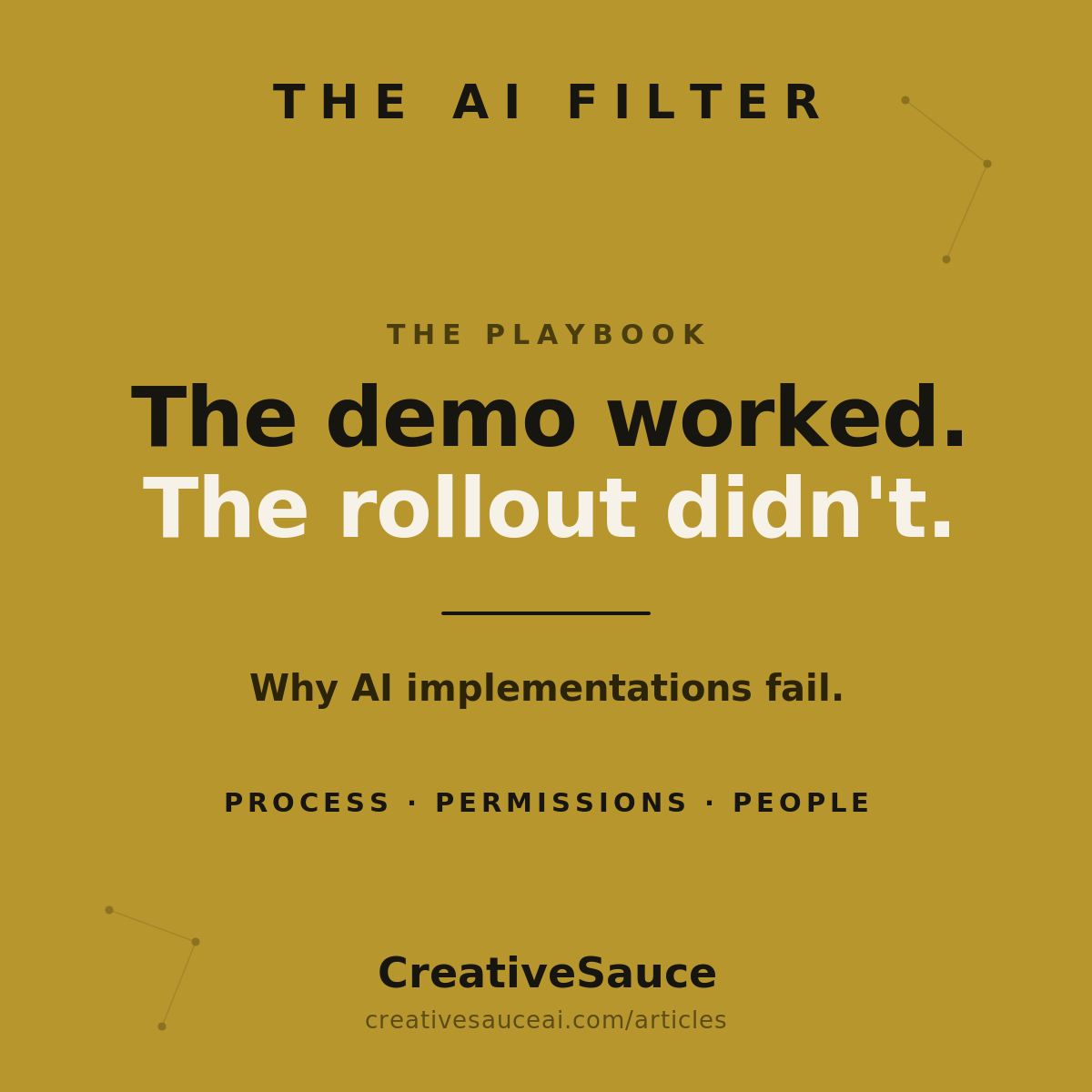 Why your AI demo worked and your AI implementation didn't.