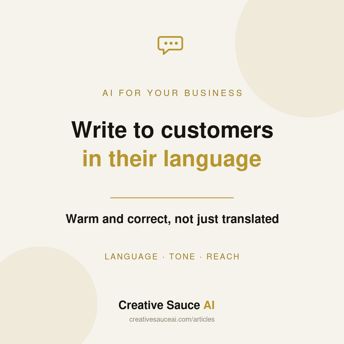 How to use AI to write to customers in another language
